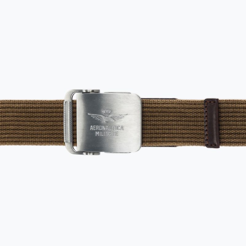 Колан за мъжки панталони Pasek Aeronautica Militare 262CI0319UCT04306 caffelatte 2
