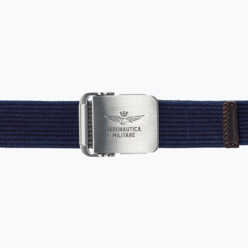 Колан за мъжки панталони Pasek Aeronautica Militare 262CI0319UCT04306 blu navy 2