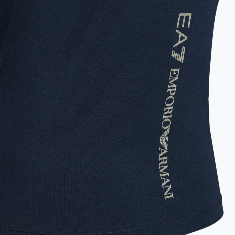 Дамска тениска EA7 Emporio Armani Train Shiny navy blue/logo light gold  4