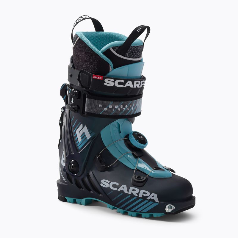 Дамски ски обувки SCARPA F1 anthracite/aqua