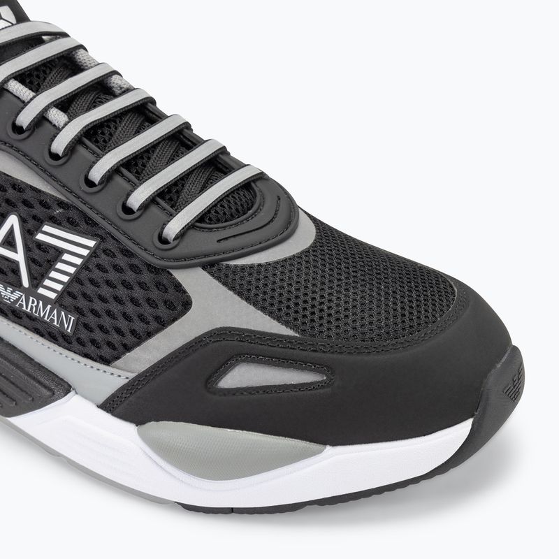 EA7 Emporio Armani Ace Runner Mesh черни/ сребърни обувки 7