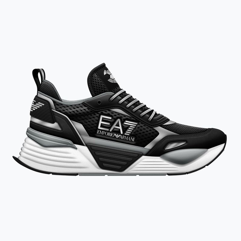 EA7 Emporio Armani Ace Runner Mesh черни/ сребърни обувки 8