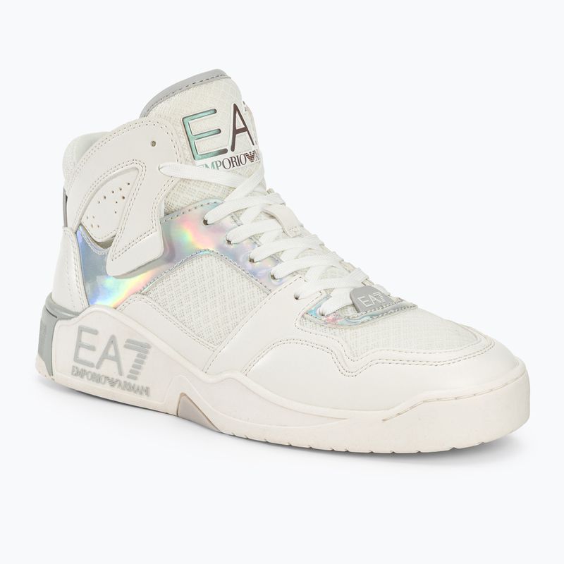 Обувки EA7 Emporio Armani Basket Mid white/iridescent