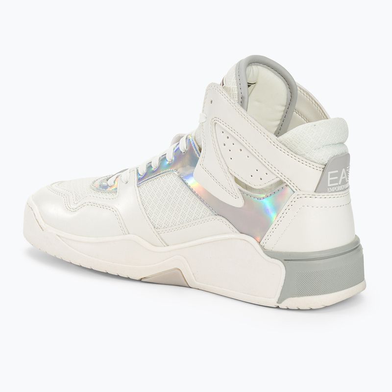 Обувки EA7 Emporio Armani Basket Mid white/iridescent 3