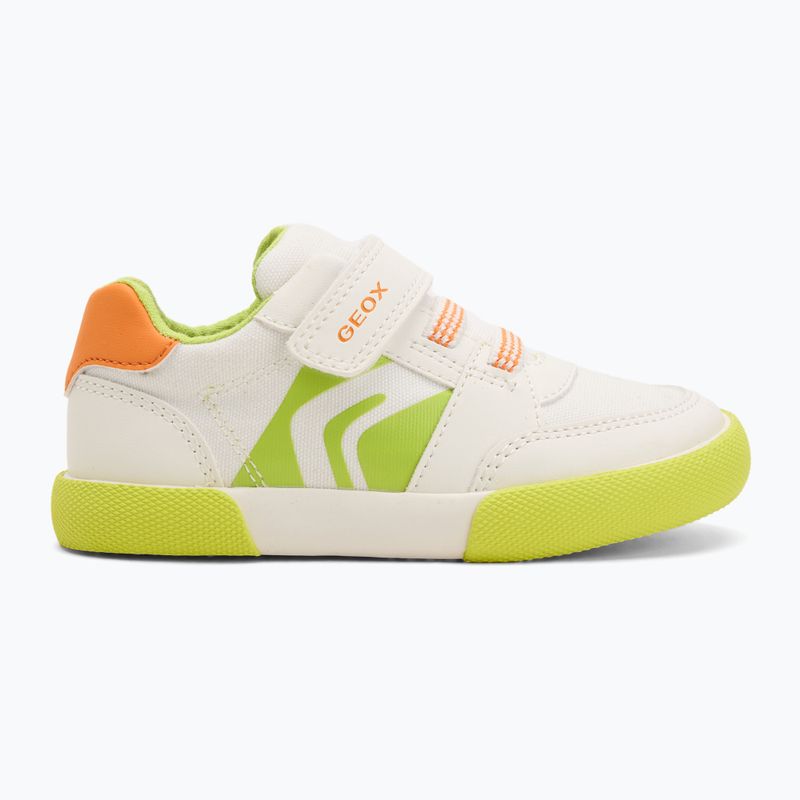 Детски обувки Geox Gisli white/fluo green 2