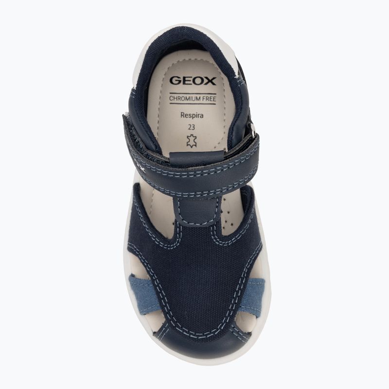Детски сандали Geox Zapito в тъмносиньо/бяло 5