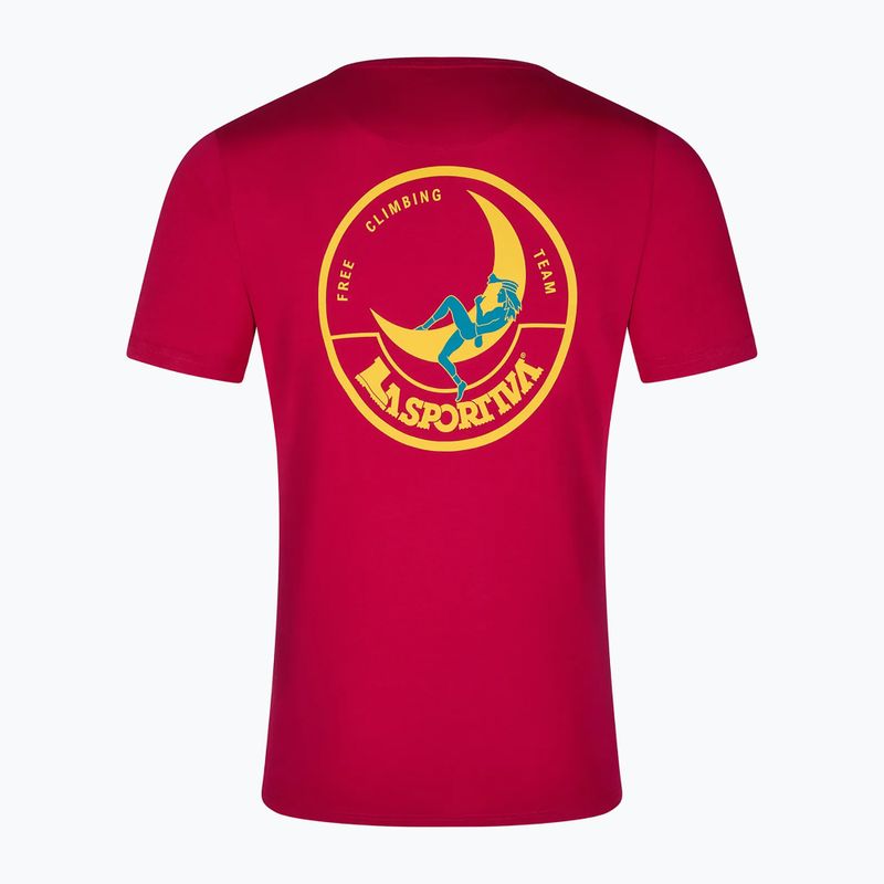 La Sportiva мъжка тениска Climbing on the Moon fucsia/giallo 2