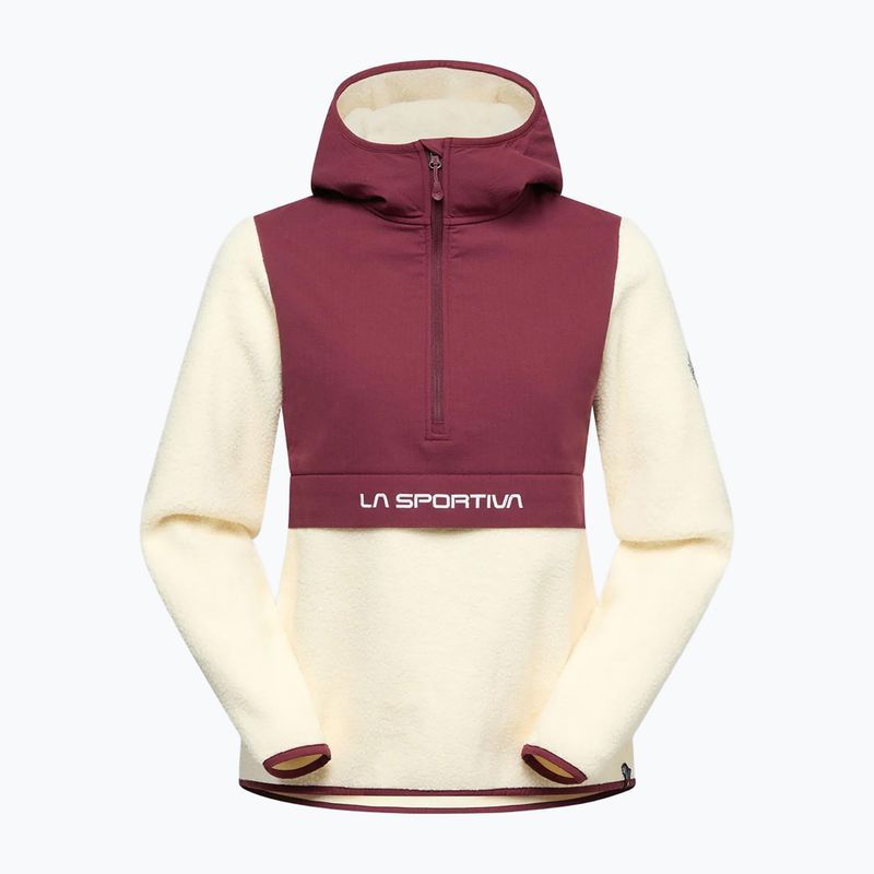 Дамски суитшърт La Sportiva Guidance Sherpa Hoody chalk/redwood 3