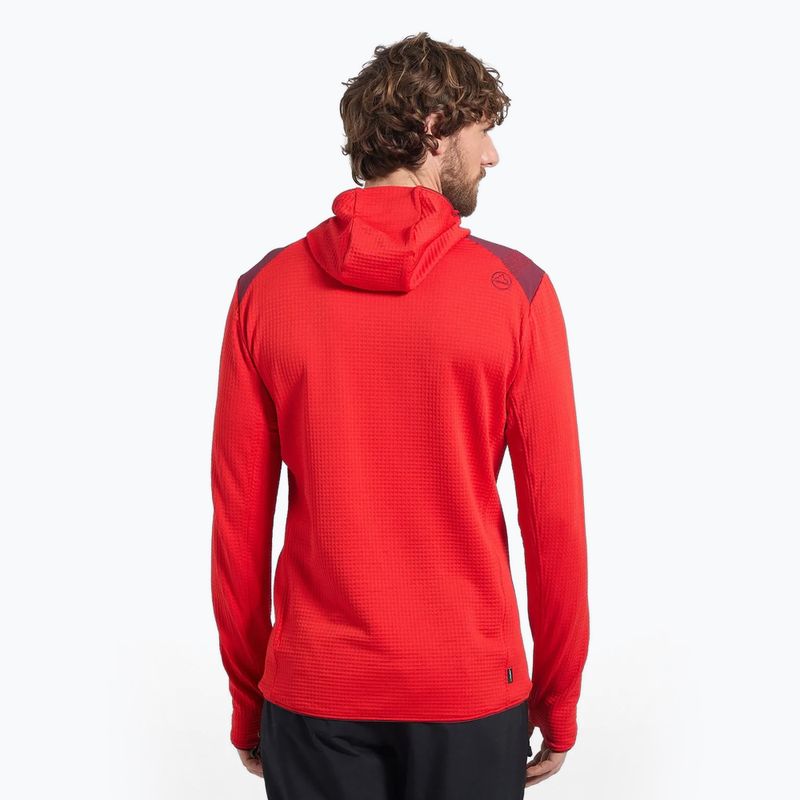 Мъжки термоактивен суитшърт La Sportiva Lucendro Thermal Hoody mountain red/redwood 2