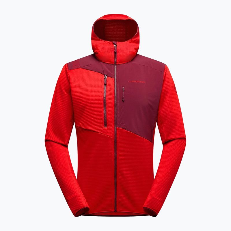 Мъжка термоактивна блуза La Sportiva Lucendro Thermal Hoody mountain red/redwood 3