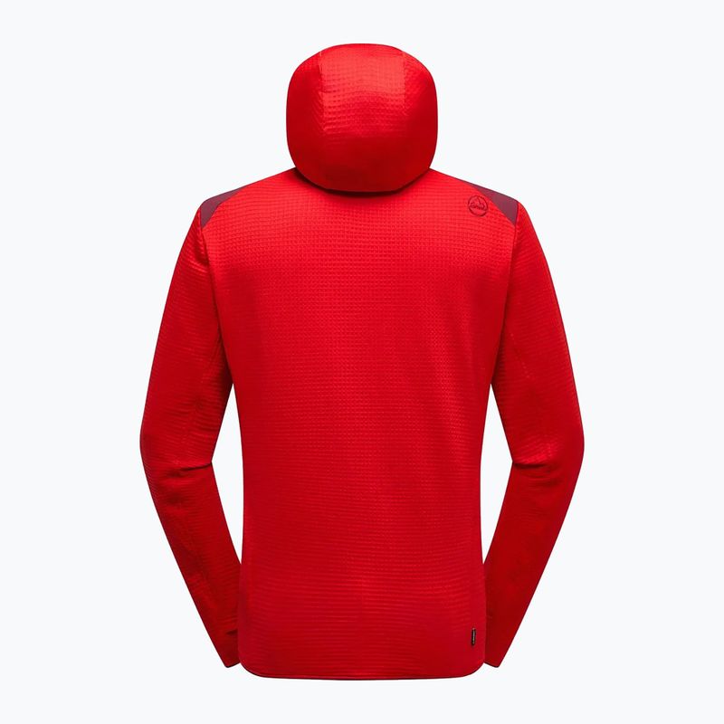 Мъжка термоактивна блуза La Sportiva Lucendro Thermal Hoody mountain red/redwood 4