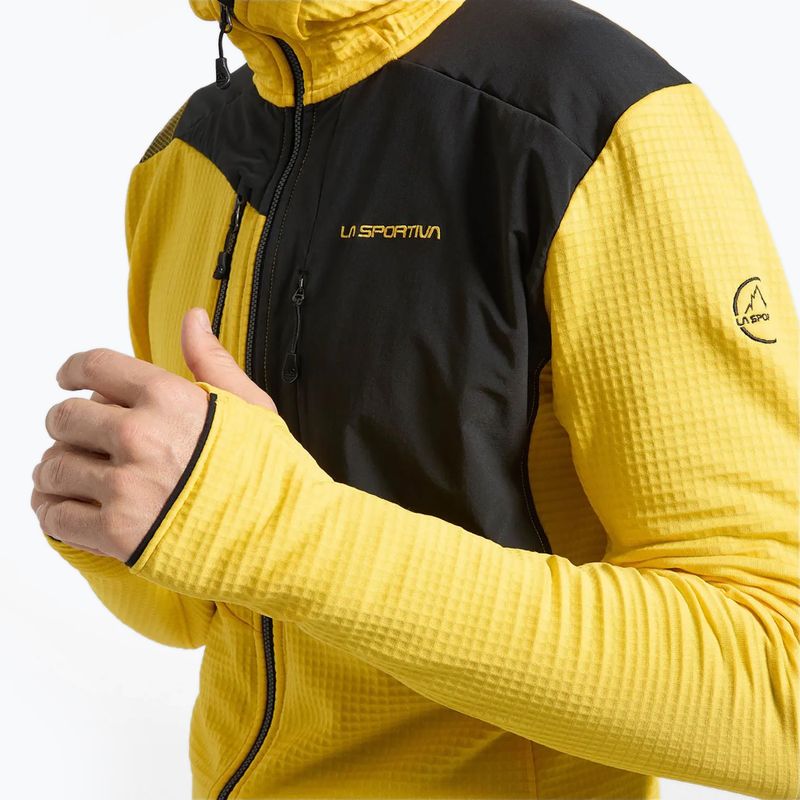 Мъжки термоактивен суичър La Sportiva Lucendro Thermal Hoody yellow/black 3