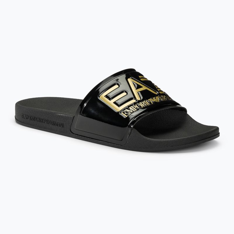 Чехли EA7 Emporio Armani Water Sports Visibility shiny black/gold