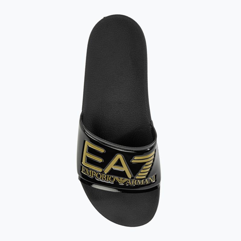 Чехли EA7 Emporio Armani Water Sports Visibility shiny black/gold 5