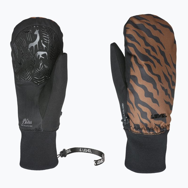 Дамски скиорски ръкавици Level Coral Mitt black/camo