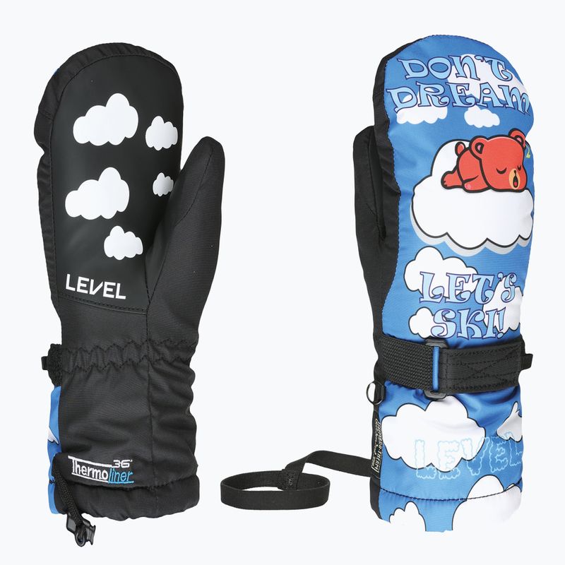 Детски сноуборд ръкавици Level Junior Mitt sky blue
