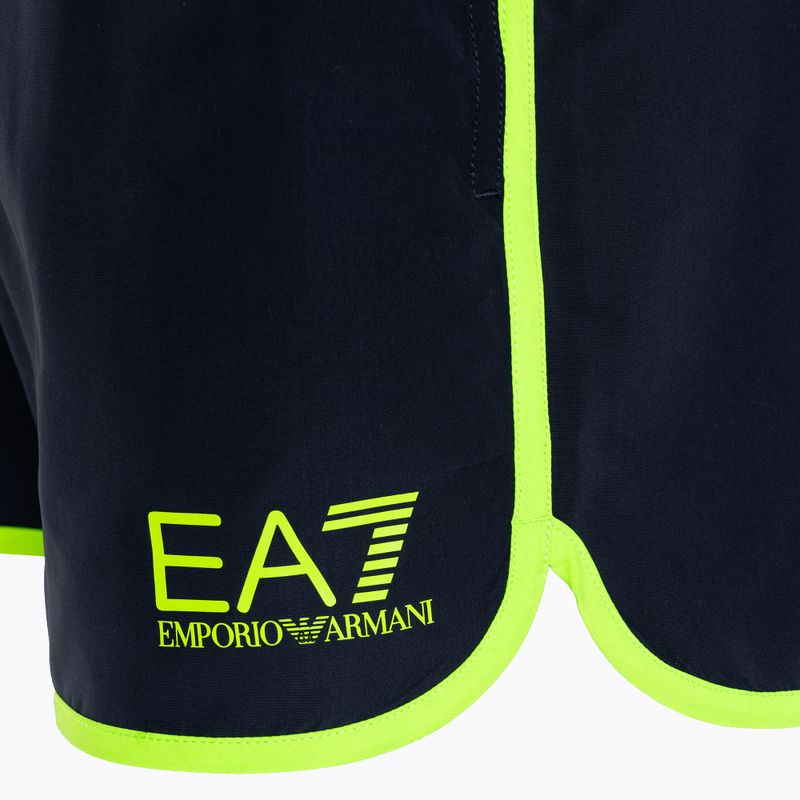 Мъжки шорти за плуване EA7 Emporio Armani Water Sports Core Piping blu navy/fluo lime 3