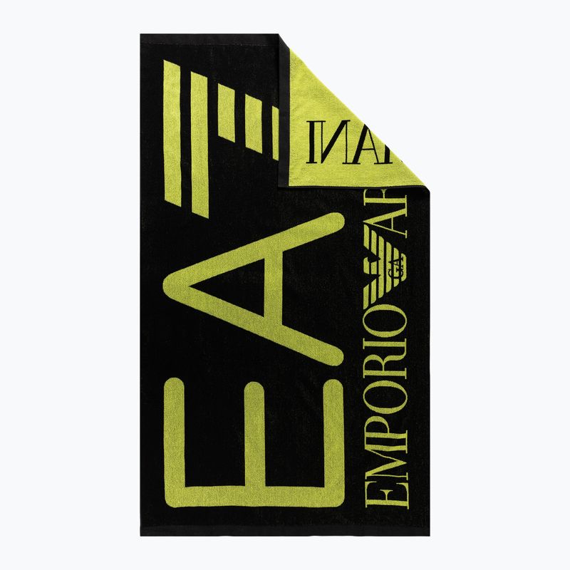 Хавлиена кърпа EA7 Emporio Armani Water Sports Visibility nero/acid lime