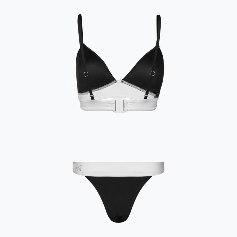 Дамски бански костюм от две части EA7 Emporio Armani Water Sports BW Maxi Logo bianco/nero 2