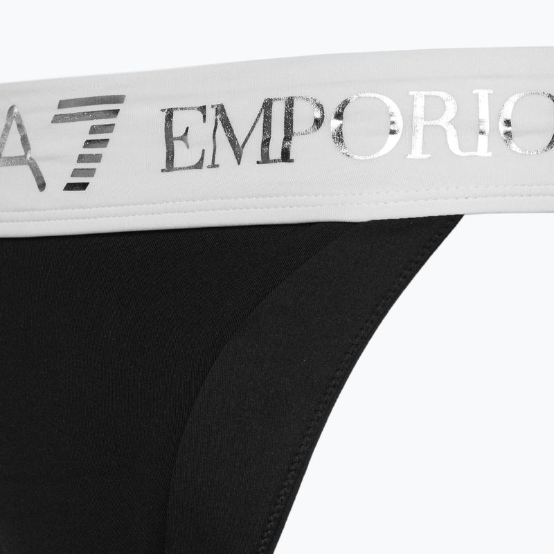 Дамски бански костюм от две части EA7 Emporio Armani Water Sports BW Maxi Logo bianco/nero 3