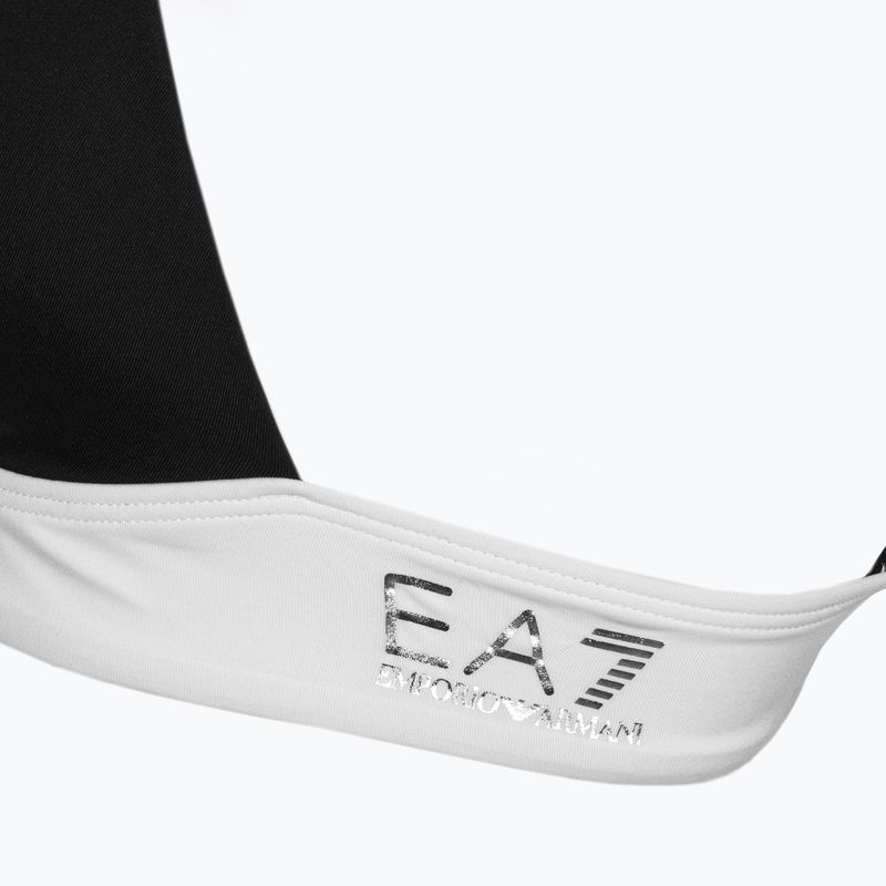 Дамски бански костюм от две части EA7 Emporio Armani Water Sports BW Maxi Logo bianco/nero 4