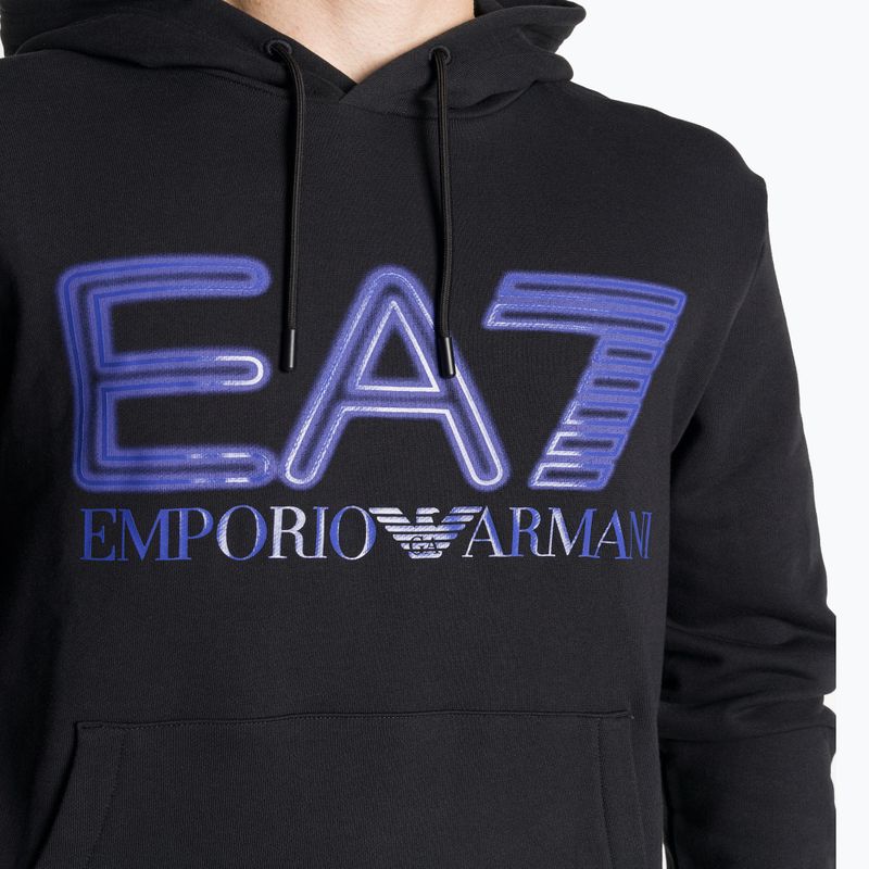 Мъжки суитшърт EA7 Emporio Armani Train Series Logo Oversize Logo Hoodie Coft black 3