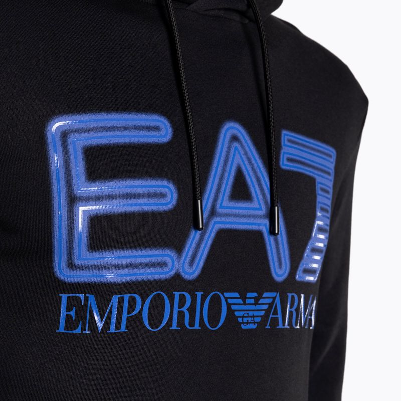 Мъжки суитшърт EA7 Emporio Armani Train Series Logo Oversize Logo Hoodie Coft black 7