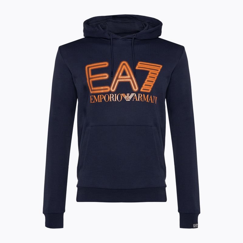 Мъжки суитшърт EA7 Emporio Armani Train Logo Series Oversize Logo Hoodie Coft navy blue 5