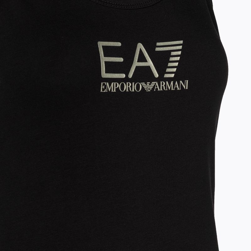 Дамски потник EA7 Emporio Armani Train Shiny black/logo light gold 3