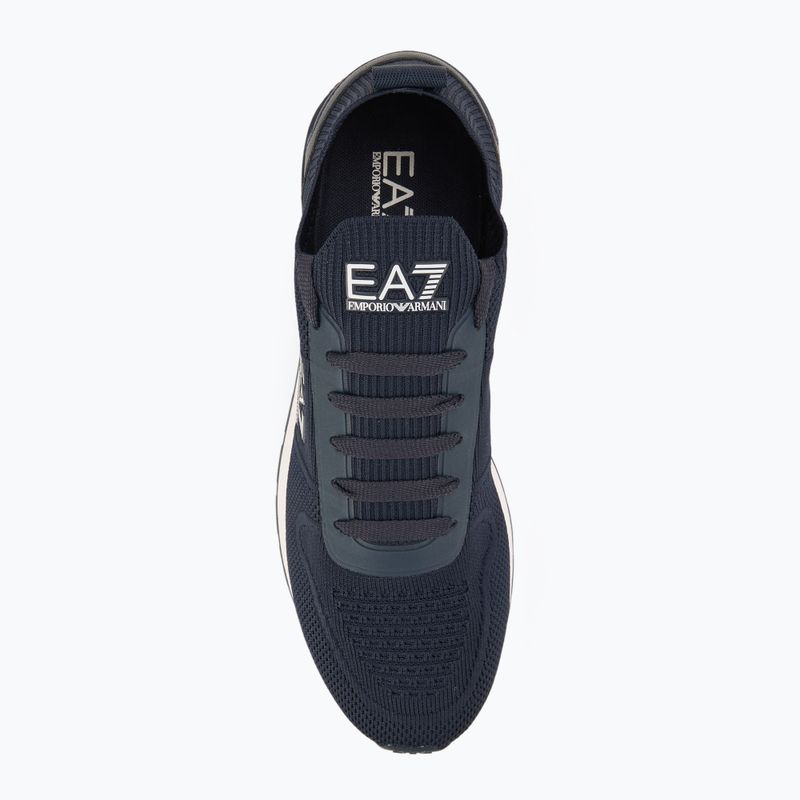 EA7 Emporio Armani Black & White Legacy Knit тъмносин блейзър/бели обувки 5