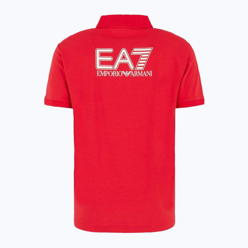 Мъжка тениска EA7 Emporio Armani Train Visibility Polo Salsa 2