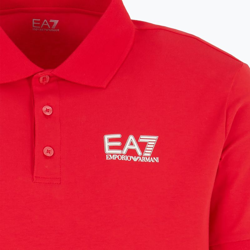 Мъжка тениска EA7 Emporio Armani Train Visibility Polo Salsa 3