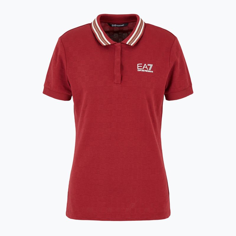 Дамска тениска EA7 Emporio Armani Golf Pro Polo Damier syrah 5