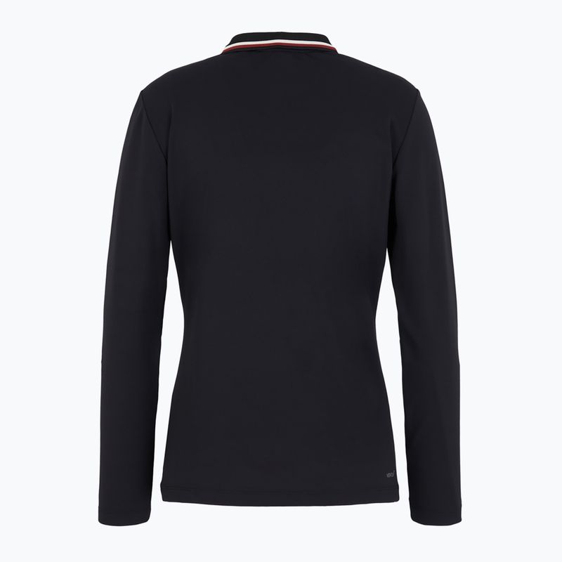 Дамски EA7 Emporio Armani Golf Pro Polo с дълъг ръкав черен 2