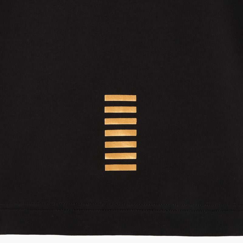 Мъжка тениска EA7 Emporio Armani Core Identity Polo black / gold logo 4