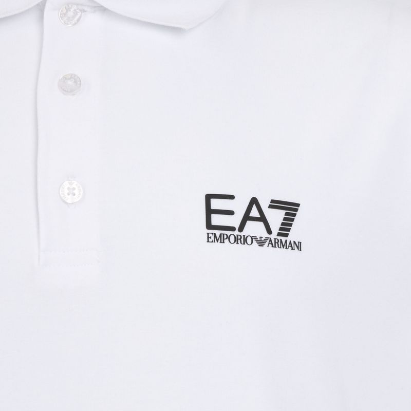 Мъжка поло риза EA7 Emporio Armani Core Identity бяла 3