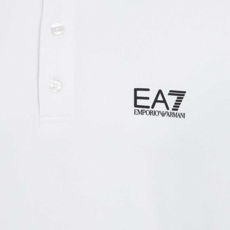 Мъжка поло риза EA7 Emporio Armani Core Identity Piqué White 3