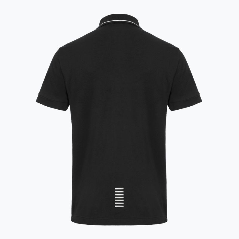 Мъжки EA7 Emporio Armani Core Identity Piqué Polo Shirt black 2