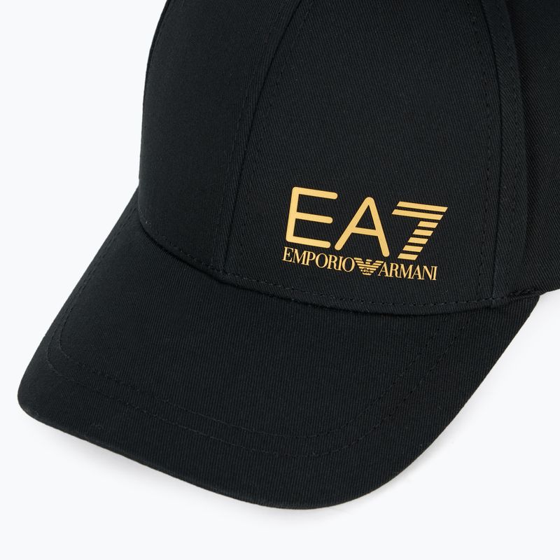 EA7 Emporio Armani TrainCore IdentityLogo черна/златна бейзболна шапка 3