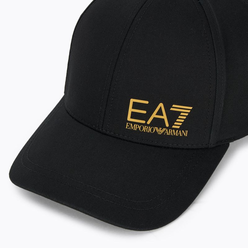 Шапка с козирка EA7 Emporio Armani Train Core IdentityLogo black / gold 3