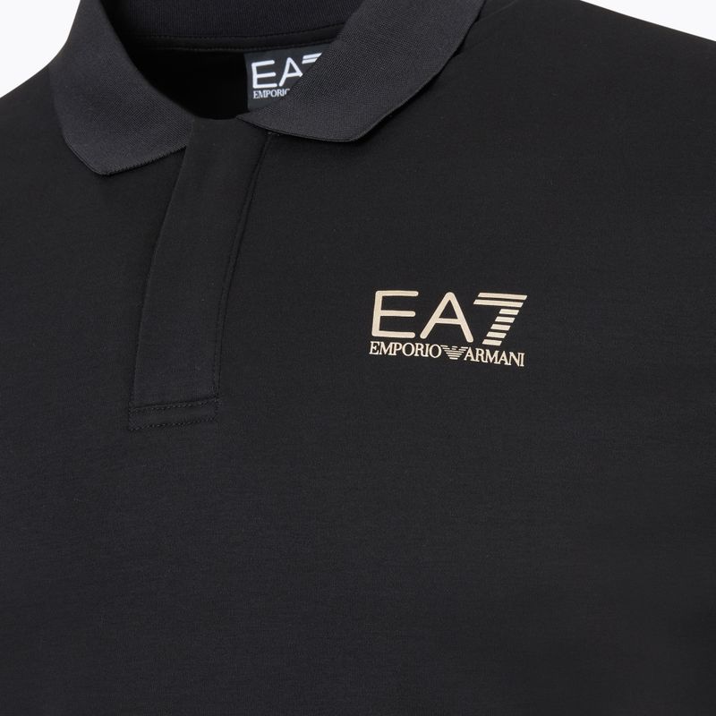 Мъжка тениска EA7 Emporio Armani Train 7 Lines Polo black 0200 3