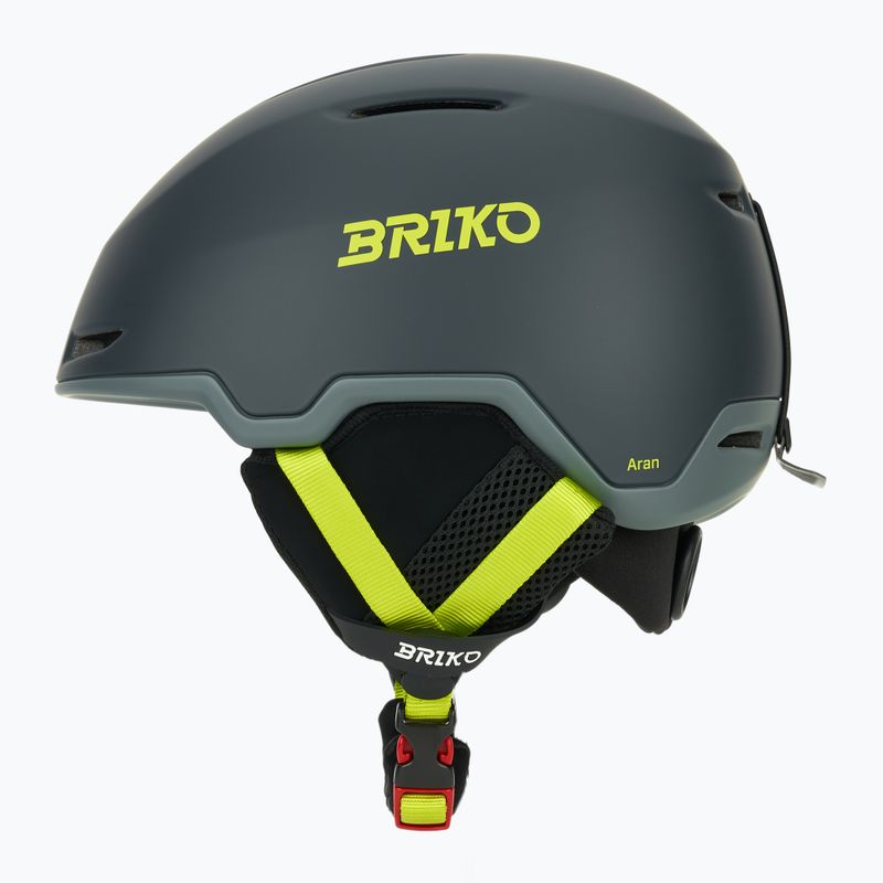 Скиорска каска Briko Aran matt shark grey/light grey/electric lime 3