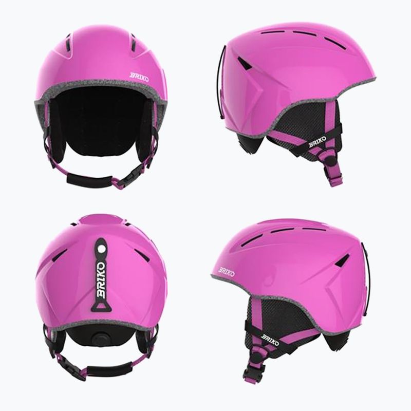 Детски ски шлем Briko Makalu Jr shiny pink/white