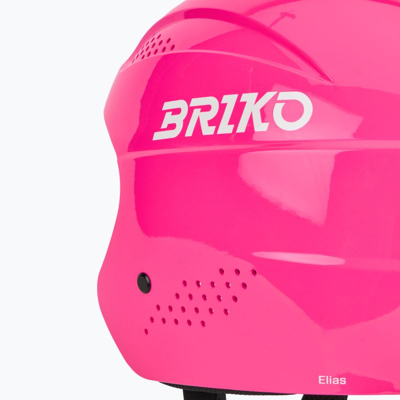 Детска скиорска каска Briko Elias Jr shiny neon pink 8
