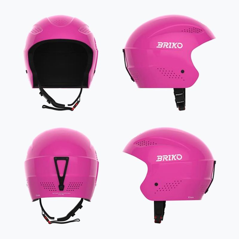 Детска ски каска Briko Elias Jr shiny neon pink