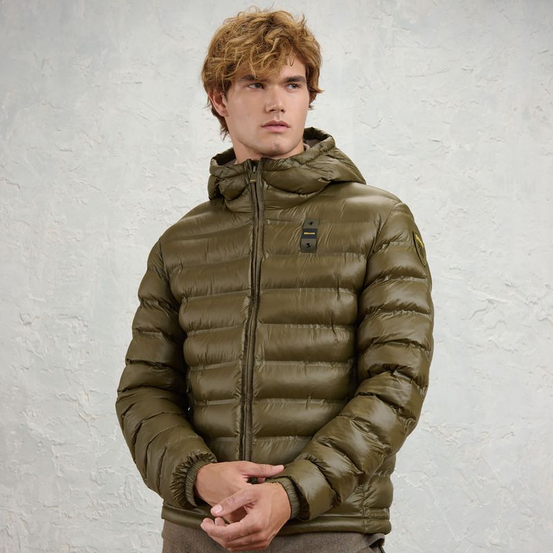 Мъжко яке Blauer USA Charles dark olive inside mist grey 2