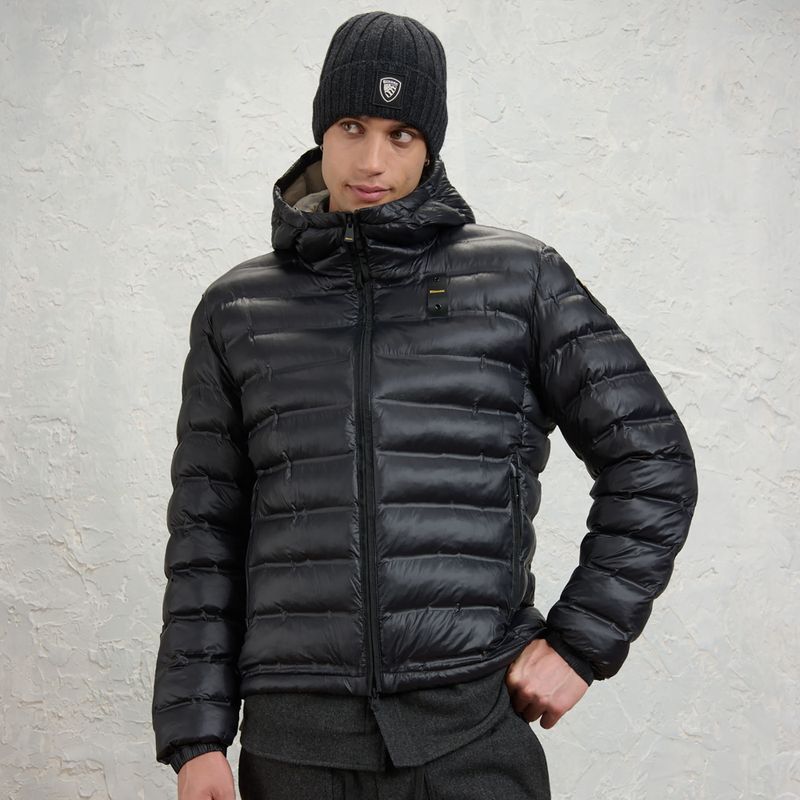 Мъжко яке Blauer USA Charles black inside mist grey 2