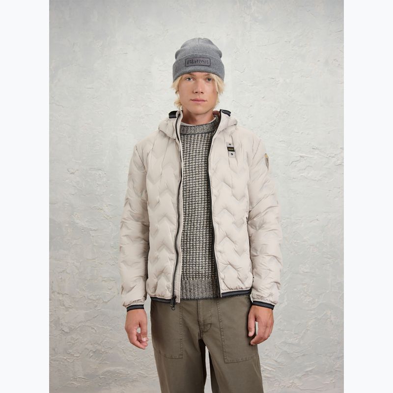 Мъжко яке Blauer USA Piery grey fog inside brown mahogany 2