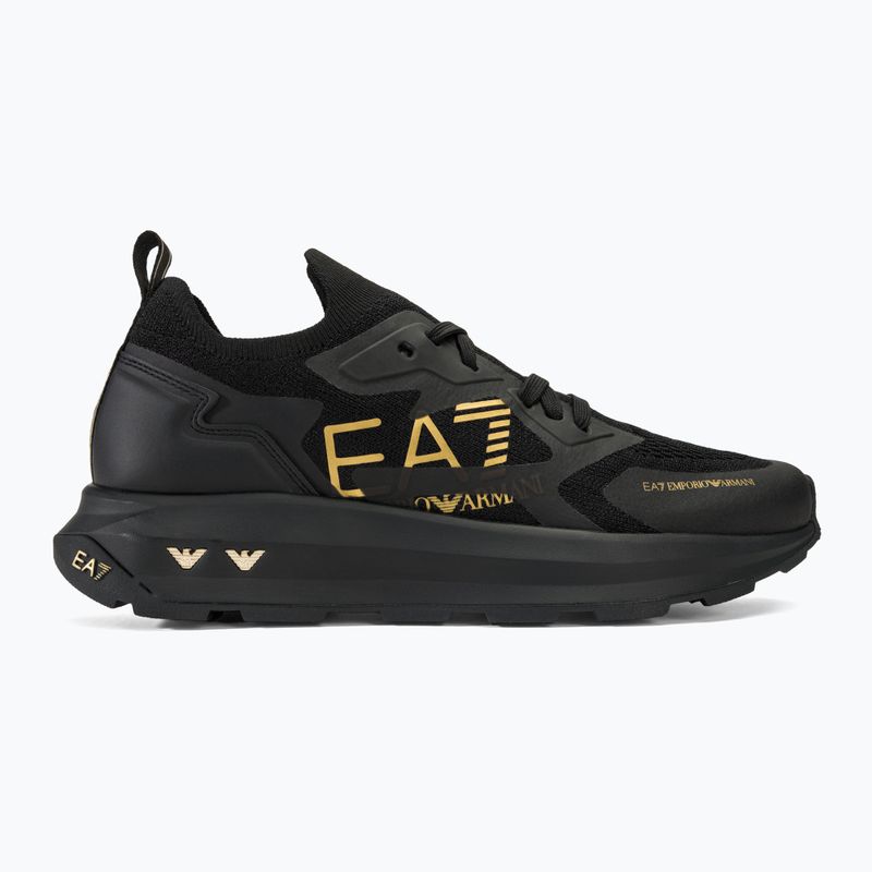 Обувки EA7 Emporio Armani Black & White Altura Knit triple black/gold 2
