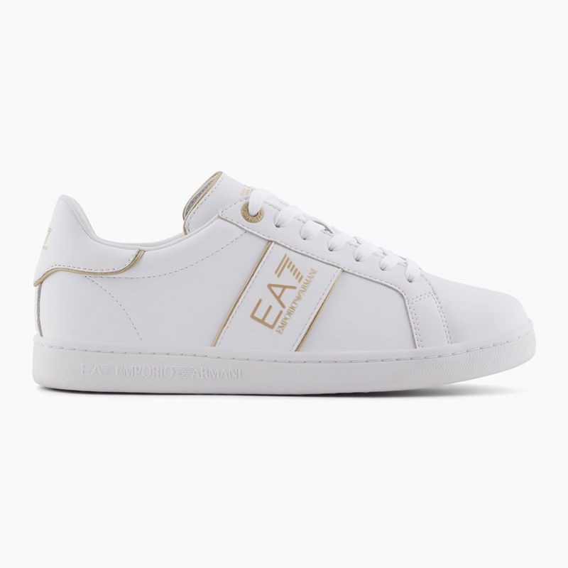 EA7 Emporio Armani Classic Logo изцяло бели/златни детайли обувки